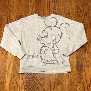 Disney Gray Mickey Mouse Pullover